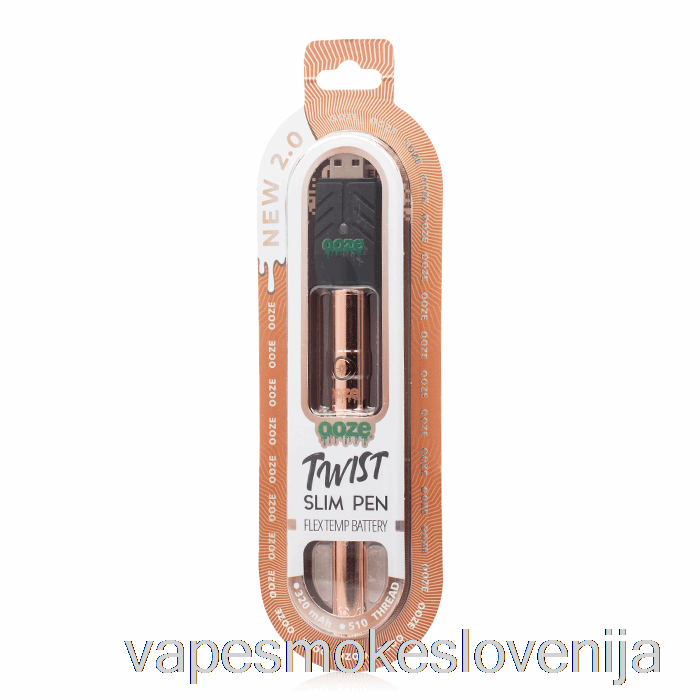 Vape Petrol Ooze Slim Twist Pen 2.0 Flex Temp Baterija Rožnato Zlato